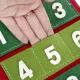 Ruhhy Hanging Felt Advent Calendar with 24 Pockets, Red