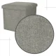 Foldable Ottoman with Storage, Grey, 38x38x38cm