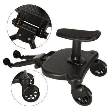 Stroller add-on with baby seat, black