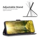 Apple iPhone 14 Pro 6.1\'\' Geometric Texture Wallet Stand Leather Phone Book Case Cover, Black