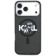 Karl Lagerfeld IML Glitter & Choupette Sketch Logo MagSafe vāciņš iPhone 17 Pro Max - Melns | Phone Case Cover Black