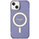 Guess Glitter Gold MagSafe Case for iPhone 14 Purple