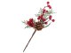 Decorative Christmas Branch, Rowan Berries Sprig, 28 cm