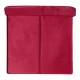 Folding Velvet Storage Ottoman Bench 77x38x37 cm, Burgundy