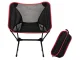 Folding Camping and Fishing Chair, Black/Red
