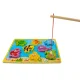 Wooden Magnetic Fishing Puzzle Game with Rod, 10 Pieces