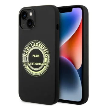 Karl Lagerfeld Silicone RSG Case for Apple iPhone 14 Plus, Black