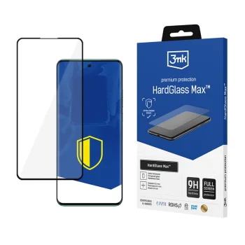 Черное защитное стекло 3mk HardGlass Max для Motorola Edge 40 Neo