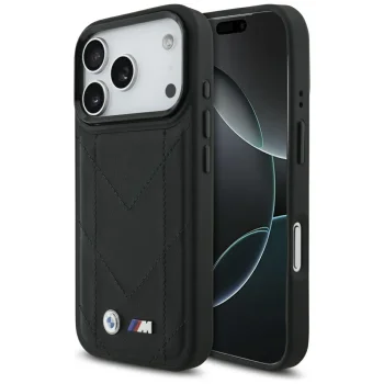 BMW iPhone 17 Pro Case M Quilted Logo MagSafe, Black