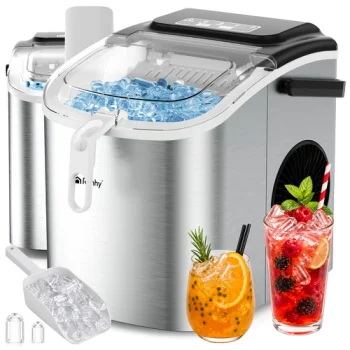Ruhhy Ice Maker 1.2L Silver + Scoop