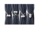 Decorative Clips Holders For Curtains Magnetically Strong, Silver