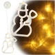 LED Christmas Window Decoration Snowman, 49 cm, 10 LED, with Suction Cup