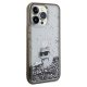 Karl Lagerfeld iPhone 13 / 13 Pro vāciņš Liquid Glitter Choupette, caurspīdīgs