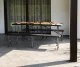 Gardlov Folding Garden Table 180cm + 2 Benches, Light Grey