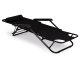 MultiGarden Foldable Garden Sun Lounger with Headrest, Black
