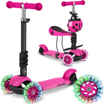 Ricokids Buggy Pink 3-Wheel Scooter - Perfect for Kids