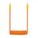 Newell USB-C to USB-C 100W Cable, 1.5 m, Spiral, Orange-Yellow