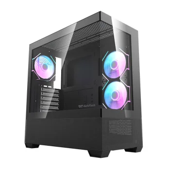 Darkflash DS900 AIR Computer Case + 6 ARGB Fans, Black