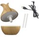 Ultrasonic Air Humidifier and Diffuser with LED Light, Brown