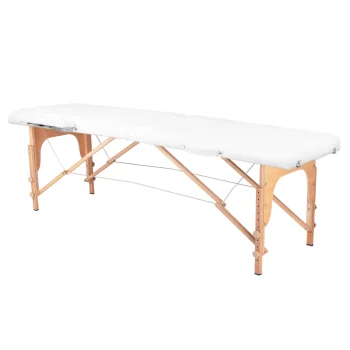 Folding massage table WOOD COMFORT 2 sections, white