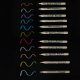 Acrylic Marker Set for Fabric, Stones and Glass, 12 pcs