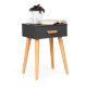 Modern Nightstand and Side Table with Drawer by ModernHome, Grey