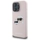 Karl Lagerfeld iPhone 16 Pro Max Case Silicone Karl & Choupette Head MagSafe, Pink