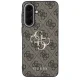 Guess Leather 4G Metal Logo Case for Samsung Galaxy A37 5G - Brown