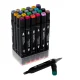 Double-Sided Alcohol Markers in Case with Stand, 24 pcs