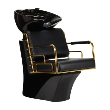 Gabbiano Prato Hairdressing Wash Unit, Black/Gold