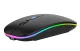 Rechargeable Wireless Mouse with RGB Lighting, Black