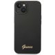 Apple iPhone 14 Plus 6.7\'\' Guess Silicone Vintage Gold Logo Case Cover (GUHCP14MSLSMK), Black