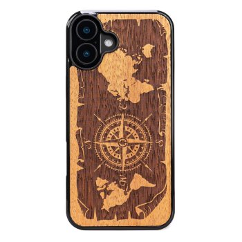 Koka korpuss iPhone 16 Plus MERBAU WINDOW ROSE no masīvkoka | Bewood Wooden Case for