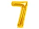 Foil Number 7 Balloon for Birthdays and Parties 66cm, Gold