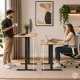 ModernHome Electric Height Adjustable Desk 140x60 cm 72-118 cm, Light Oak