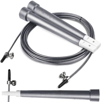 Neo-Sport NS-955 Steel Cable Sports Jump Rope, Grey