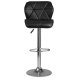 Sofotel Castel Adjustable Swivel Bar Stools with Back, Set of 2, Black