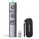 Norwii N95s BLE Wireless Presenter with OLED Display and Laser Pointer, Metallic Grey