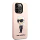 Karl Lagerfeld Silicone Ikonik Case for iPhone 14 Pro Max - Pink