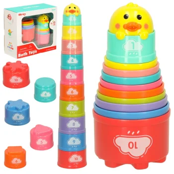 Educational Stacking Cups Bath Toy Bibi-inn, 11 Pieces