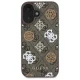 Guess Peony On 4G Background MagSafe Case for iPhone 16, Brown