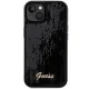 Guess iPhone 13 / 14 / 15 Case Sequin Script Metal, Black