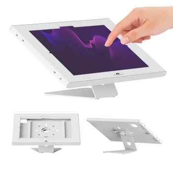 Maclean MC-956 W Lockable Tablet Advertising Kiosk Holder 12.4"-13"