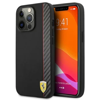 Ferrari On Track Stripe Case for iPhone 13 Pro Max, Black