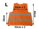 Orange Hi-Vis Reflective Safety Vest, Size L