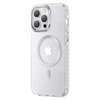 Kingxbar Ice Crystal Series MagSafe Case for iPhone 14 Plus, Silver