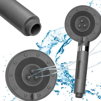 Shower Head with 5 Spray Modes and Water Filter, Grey