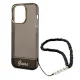 Guess Translucent Pearl Strap Case for iPhone 14 Pro - Black