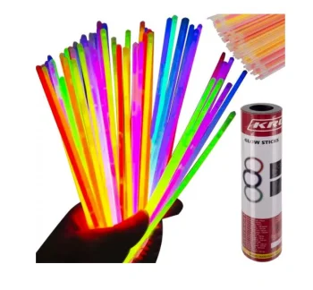 Kruzzel Fluorescent Glow Sticks, 100 pcs + Connectors
