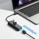 Orico PW3UR25-U3 USB Hub (3x USB-A 3.0, 1x RJ45 2.5G), 0.15m, Black